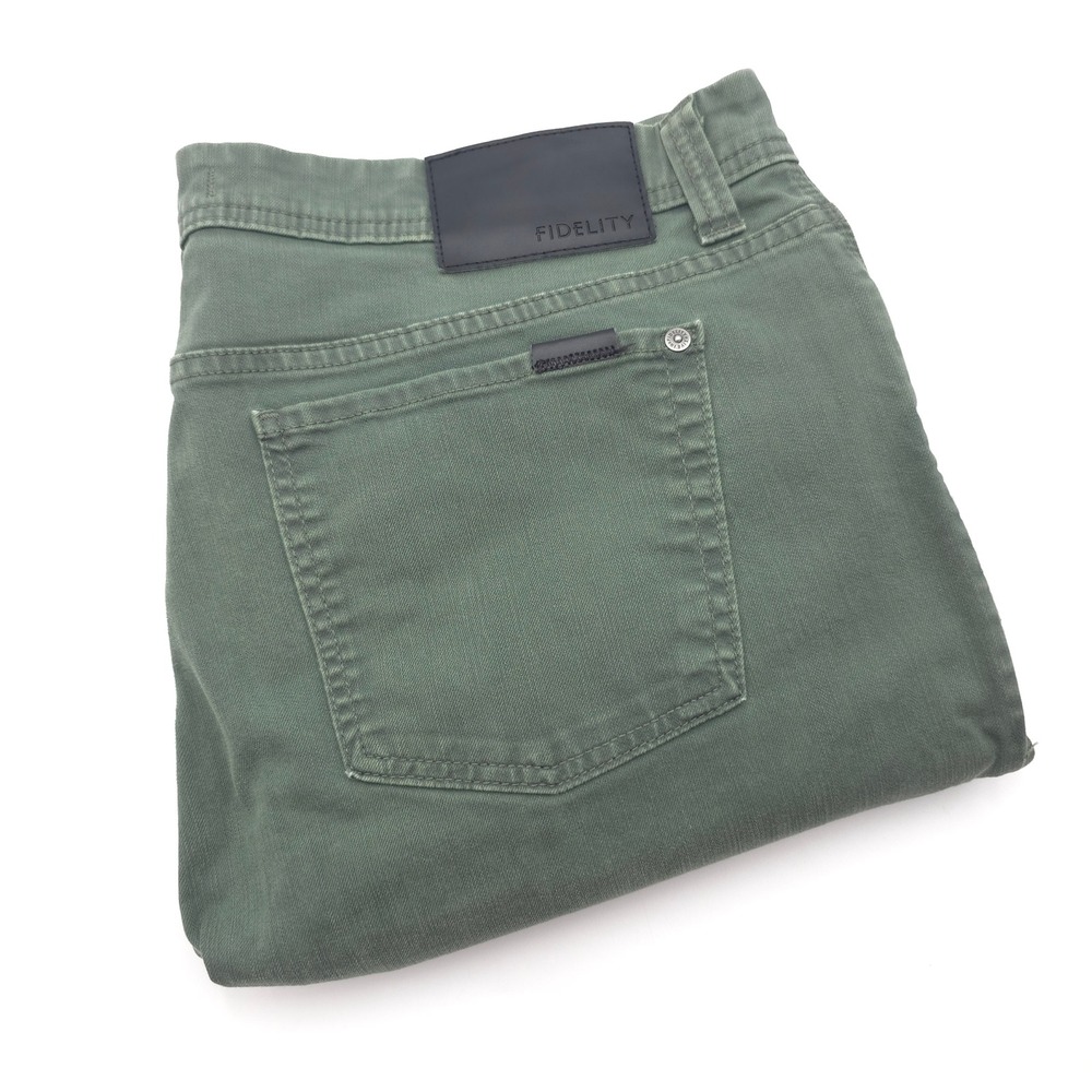 Fidelity Denim Mens 40X34 Jimmy Belmont Evergreen Straight Leg 5 Pocket USA